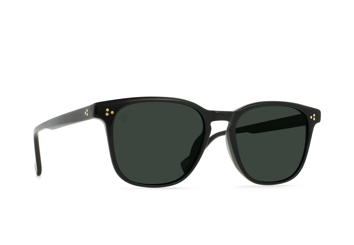 Raen Alvez 54 Sonnenbrille – Recycled Black / Green Polarized – Ansicht 3