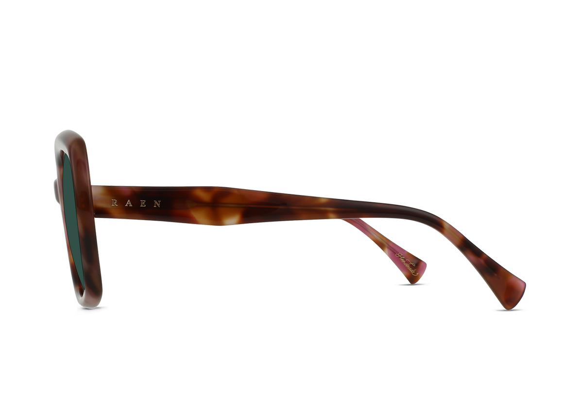 Raen Ronzy 54 Sonnenbrille – Bonbon Tortoise / Smoke Green – Ansicht 2