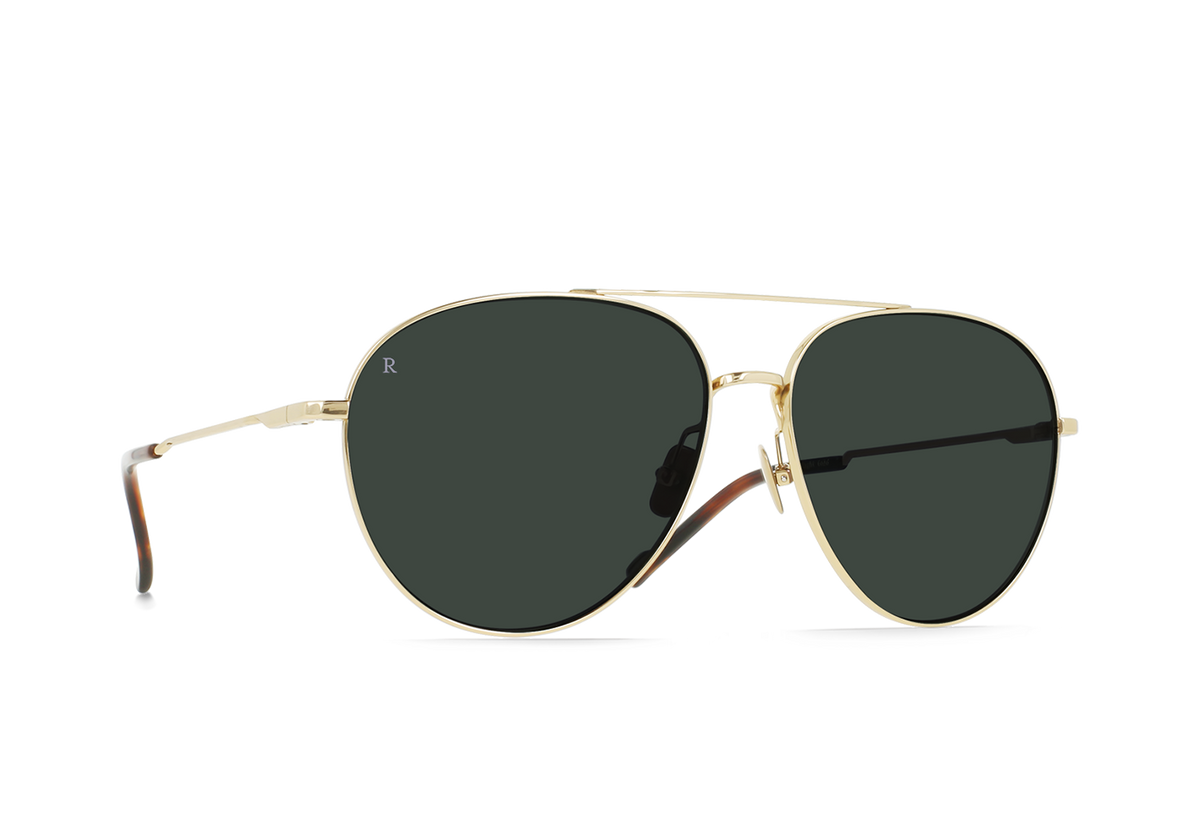Raen Serona 61 Sonnenbrille – Satin Light Gold / Green Polarized – Ansicht 3
