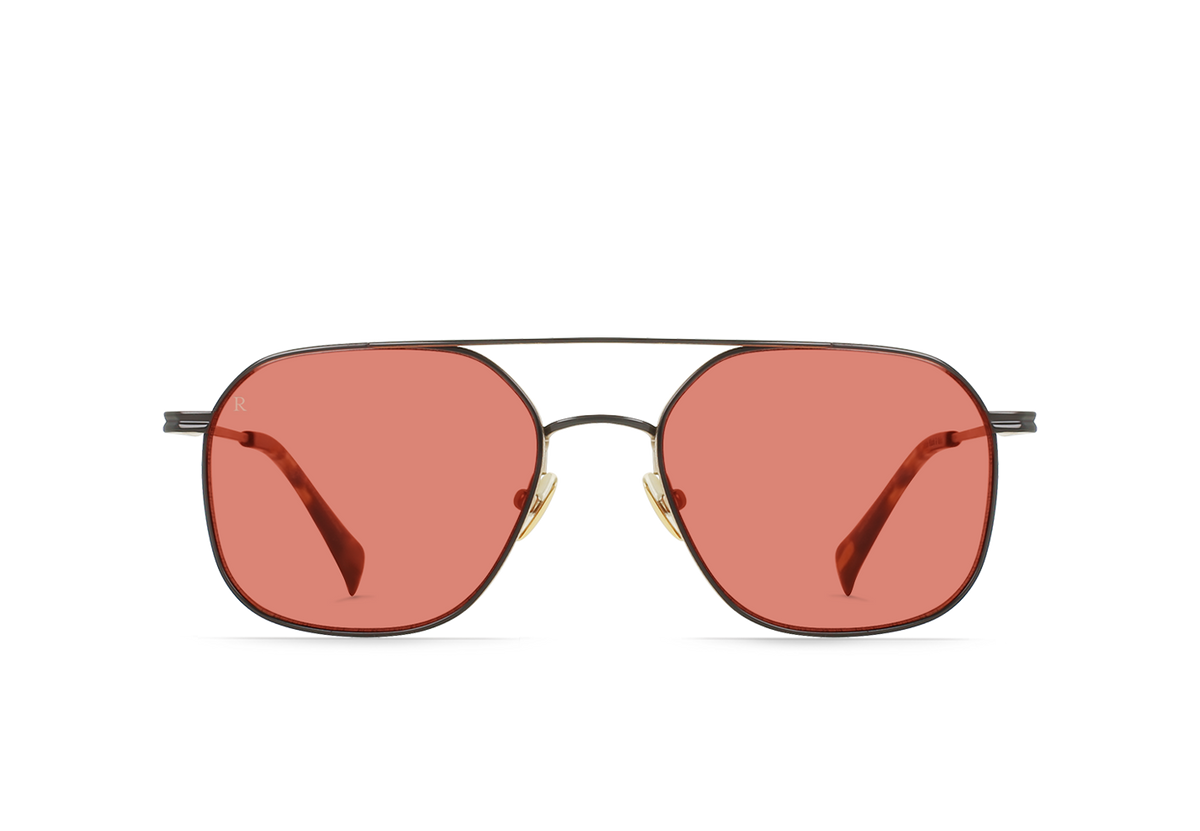 Raen Spyre 54 Sonnenbrille – Satin Black & Gold / Dune – Ansicht 1