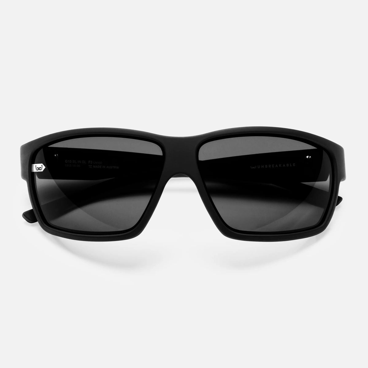 gloryfy G15 black in black Sportbrille – Frontansicht