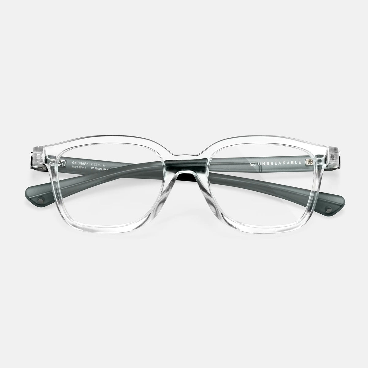 gloryfy GX Kids Shark clear Kinderbrille – Frontansicht