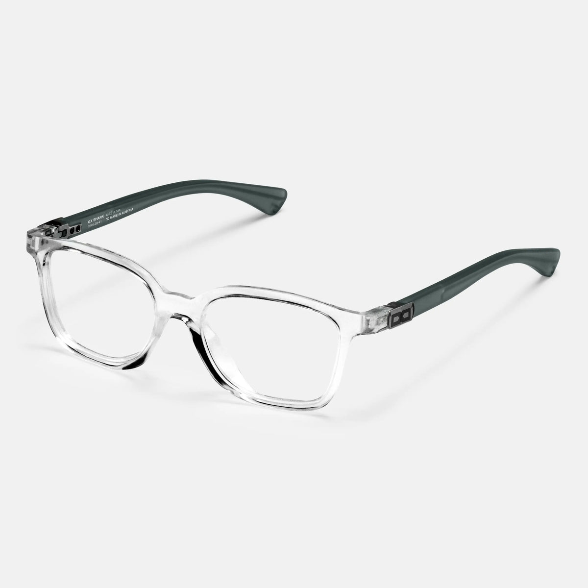 gloryfy GX Kids Shark clear Kinderbrille – Schrägansicht