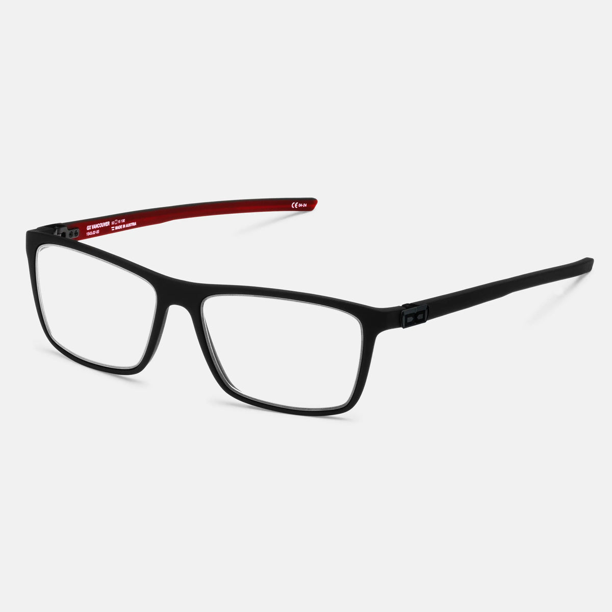 gloryfy GX Sport Vancouver devil red matt Korrektionsbrille – Schrägansicht