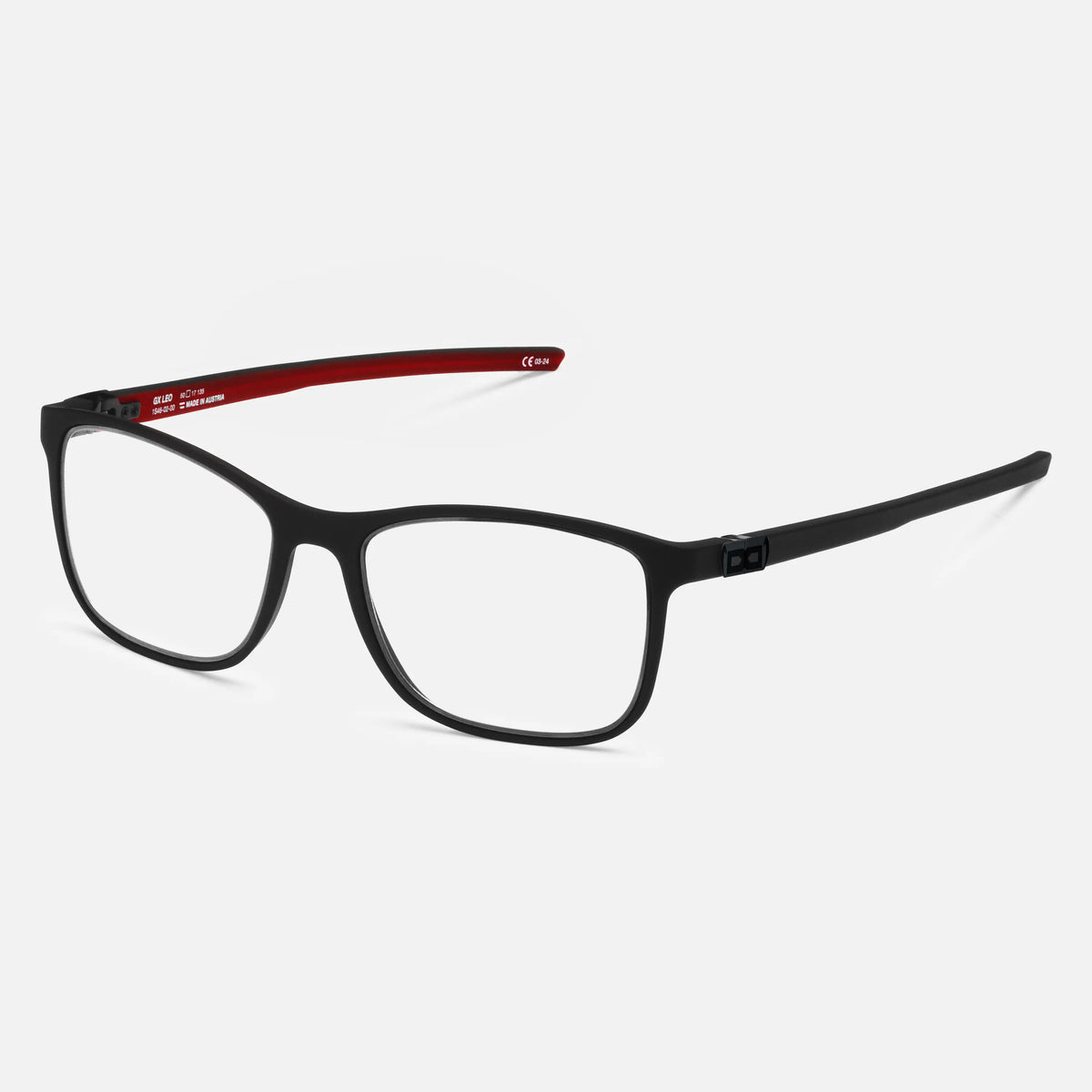 gloryfy GX Sport Leo devil red matt Korrektionsbrille – Schrägansicht