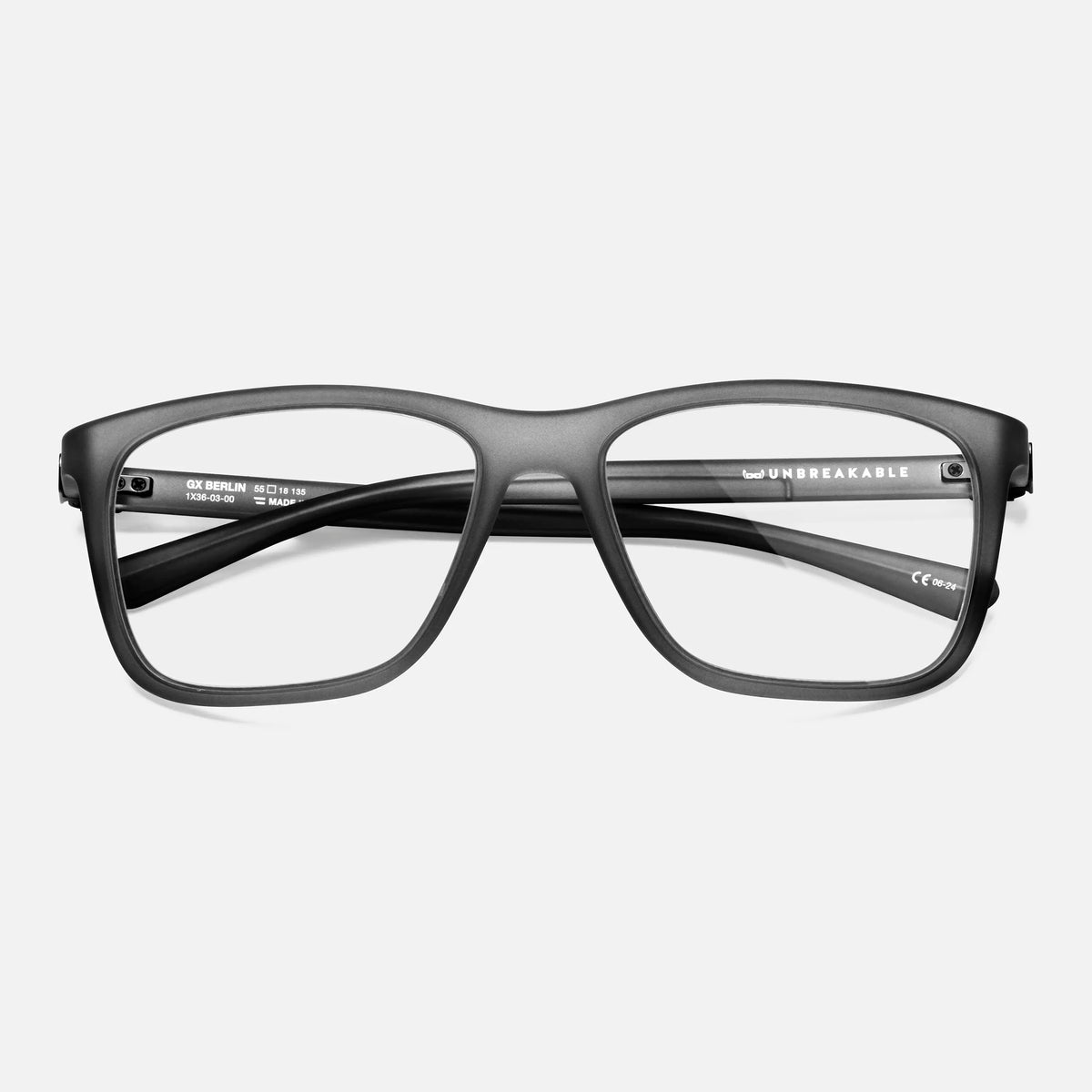 gloryfy GX Berlin grey matt Korrektionsbrille – Frontansicht