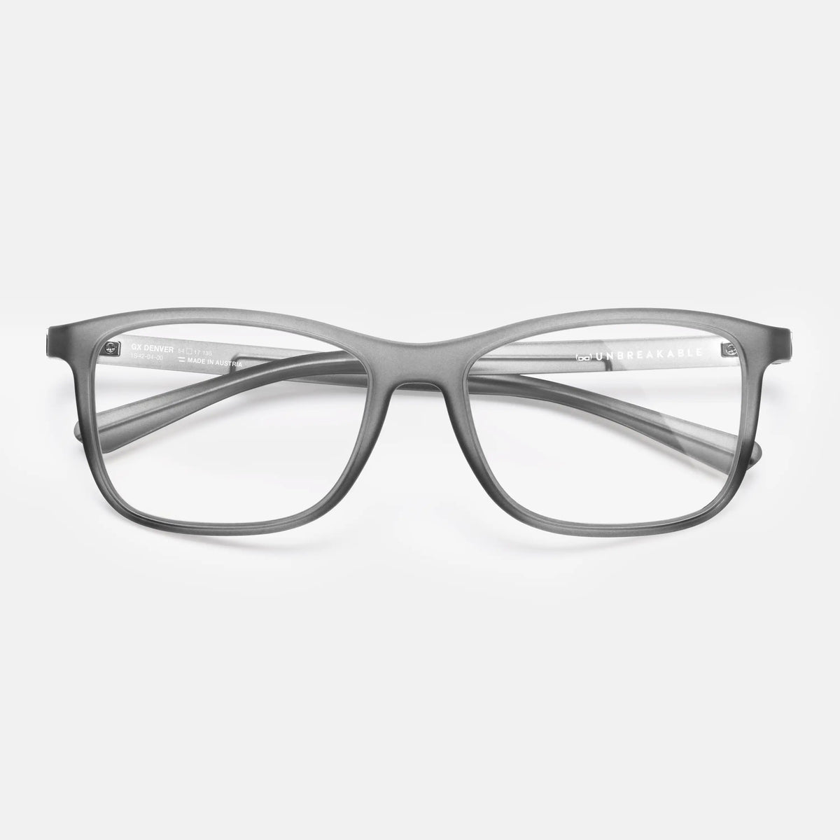 gloryfy GX Denver smoke grey matt Korrektionsbrille – Frontansicht