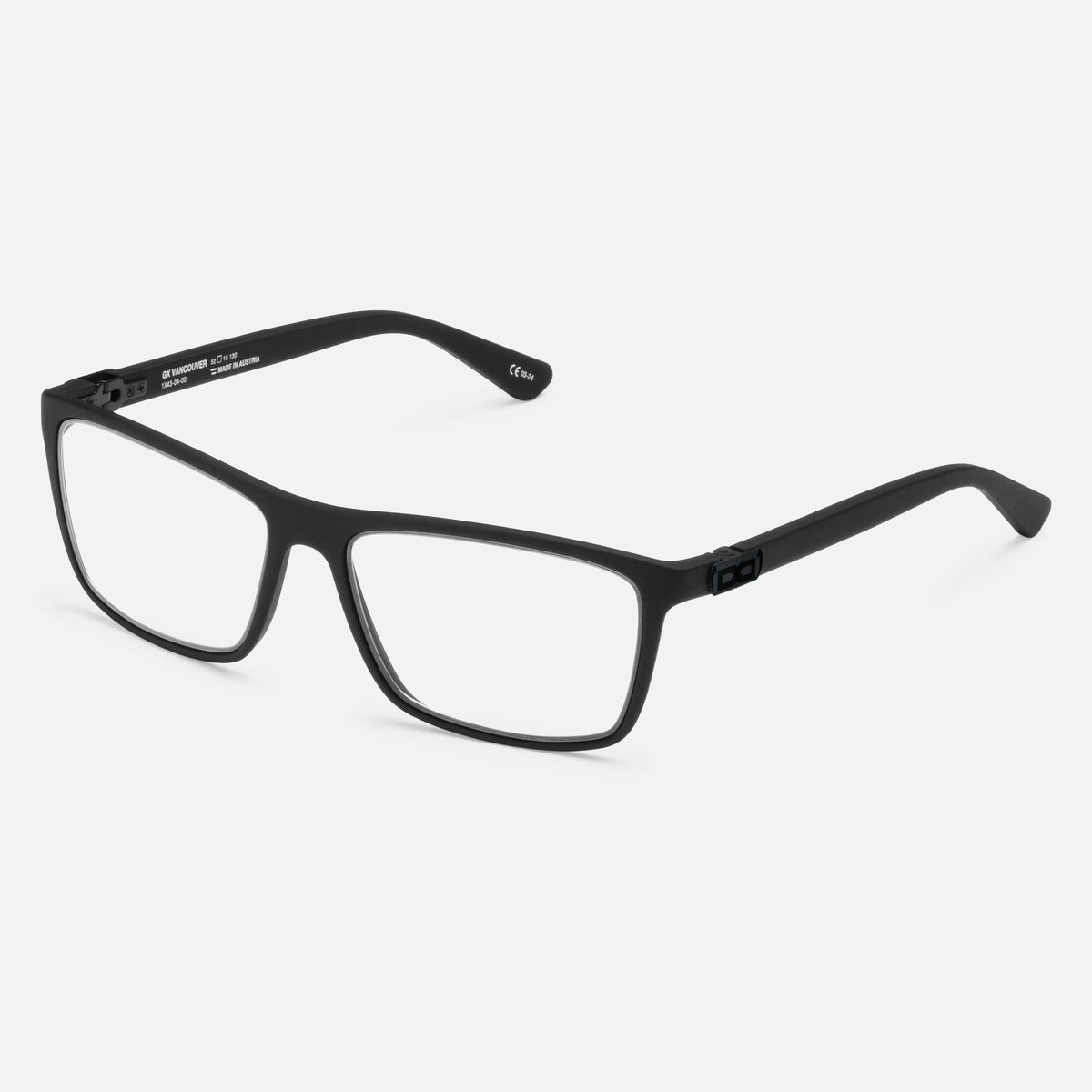gloryfy GX Vancouver black matt Korrektionsbrille – Schrägansicht