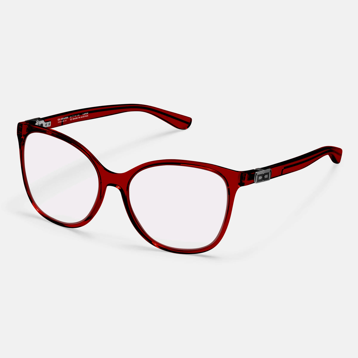 gloryfy GX Biarritz bordeaux Korrektionsbrille – Schrägansicht