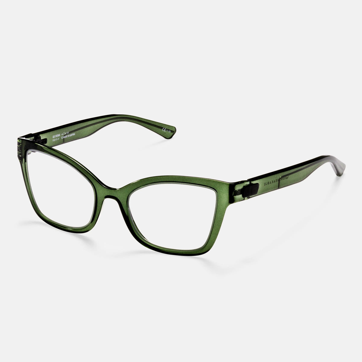 gloryfy GX Roma dark green Korrektionsbrille – Schrägansicht