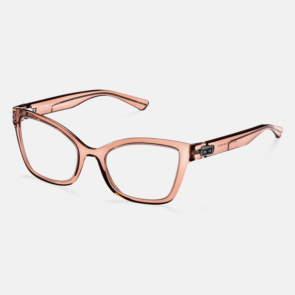 gloryfy GX Roma redbrown Korrektionsbrille – Schrägansicht