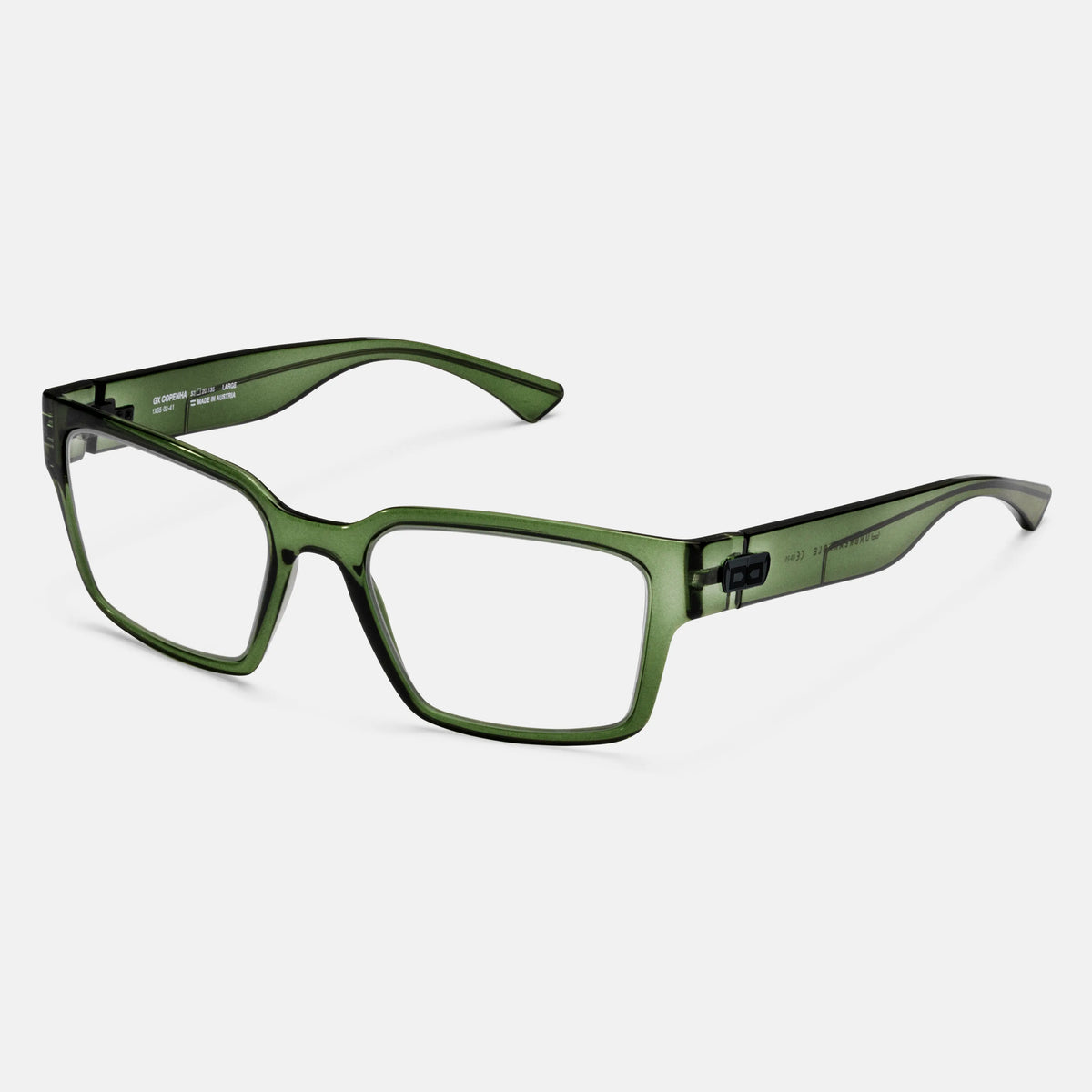 gloryfy GX Copenhagen dark green Korrektionsbrille – Schrägansicht
