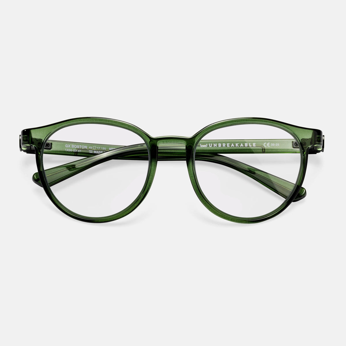 gloryfy GX Boston dark green Korrektionsbrille – Frontansicht