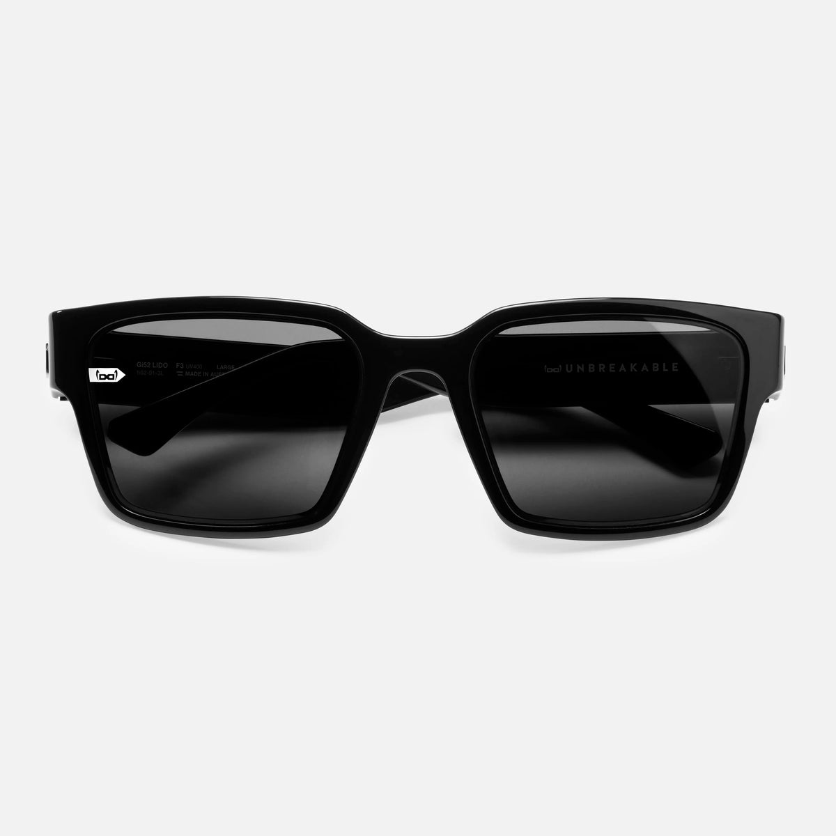 gloryfy Gi52 Lido black shiny Sonnenbrille – Frontansicht