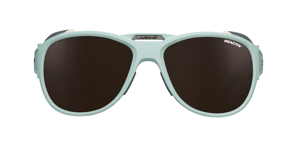 Julbo Explorer 2.0 Sportbrille – Grün / Dunkelgrau – REACTIV 2-4 Polarized – Detailansicht