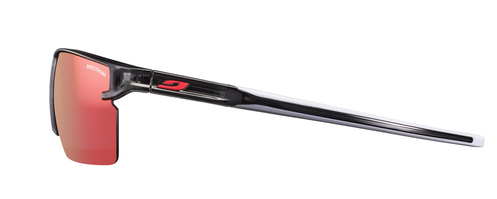 Julbo Outline Sportbrille – Schwarz / Rot – Spectron 3 – Seitenansicht