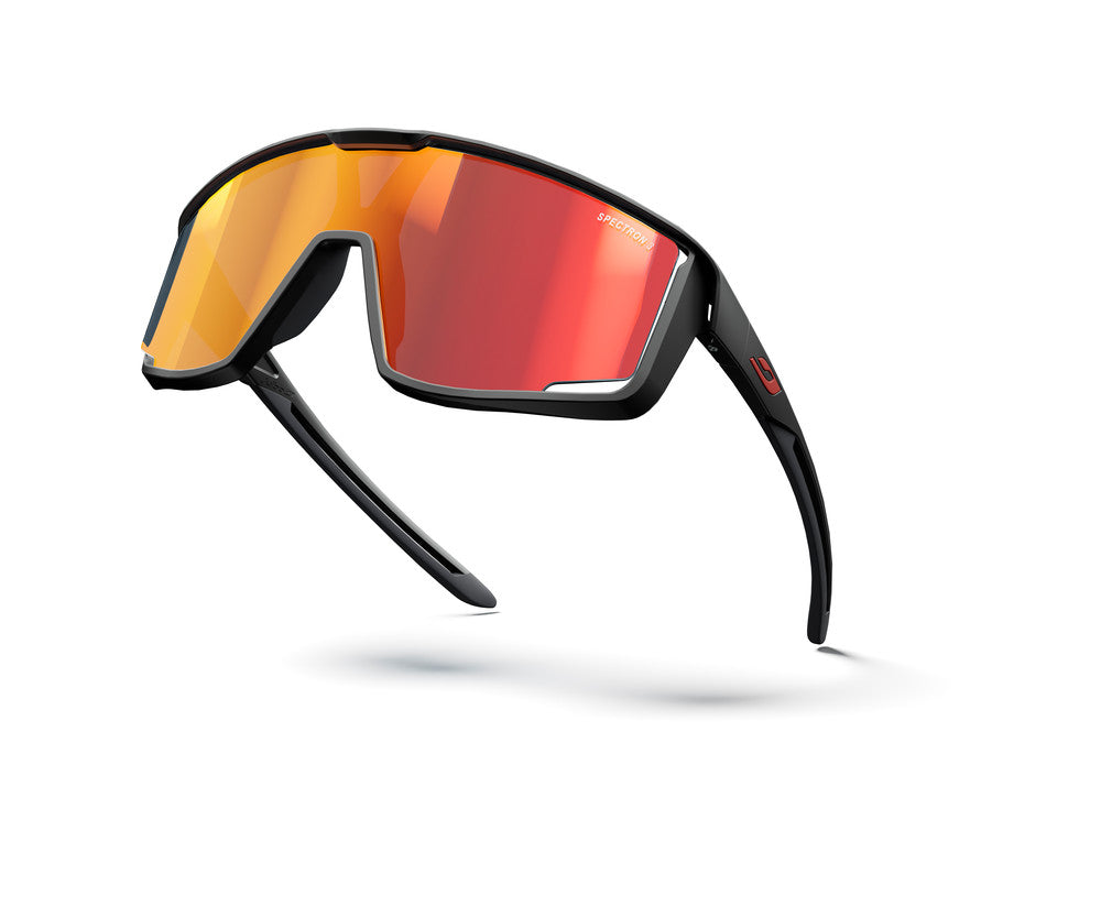 Julbo Fury Sportbrille – Schwarz / Rot – Spectron 3 – Seitenansicht