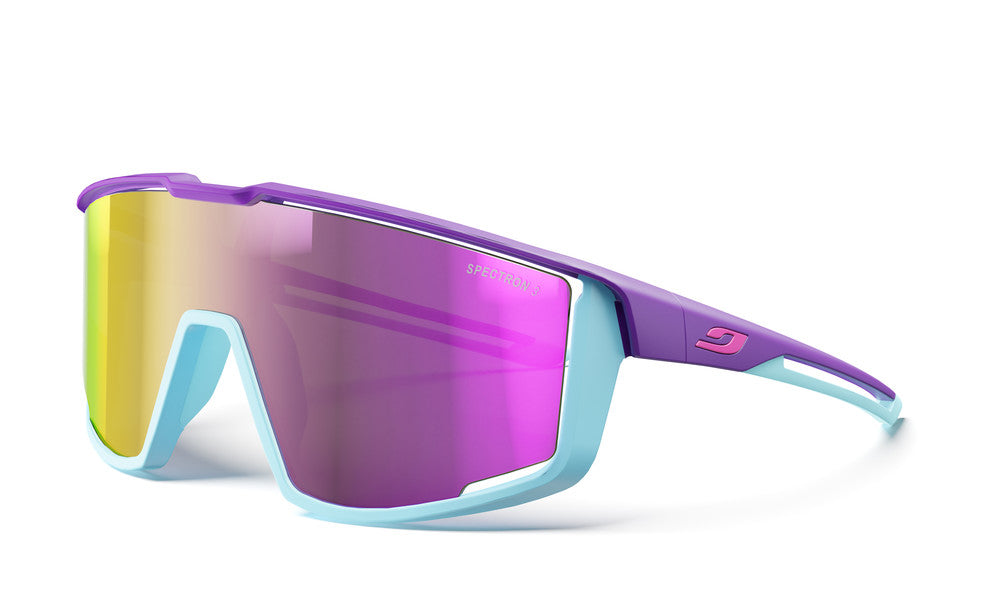 Julbo Fury Sportbrille – Violett / Hellblau – Spectron 3 – Frontansicht