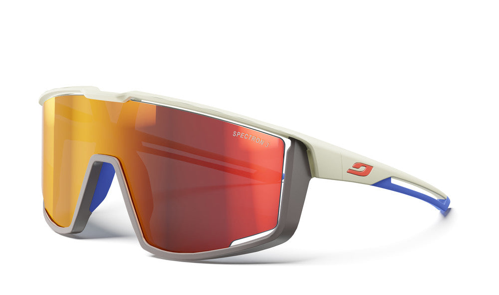 Julbo Fury Sportbrille – Helles Kastanienbraun / Braun / Blau – Spectron 3 – Frontansicht