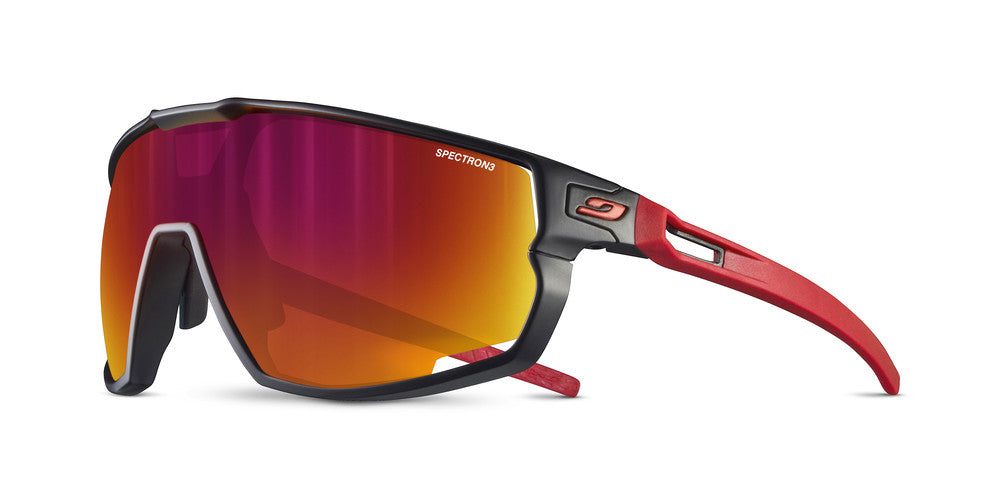 Julbo Rush Sportbrille – Schwarz / Rot – Spectron 3 – Frontansicht