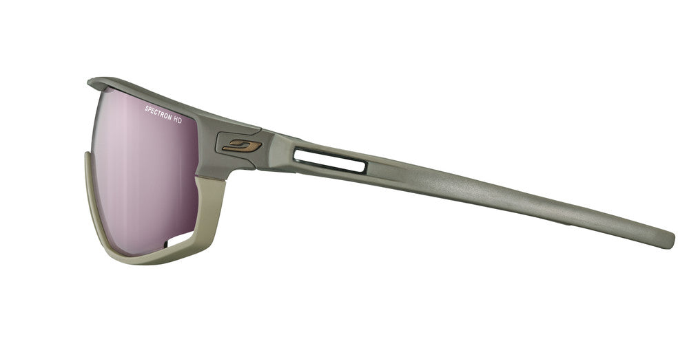 Julbo Rush Sportbrille – Dunkelbraun / Braun – Spectron HD 3 – Seitenansicht