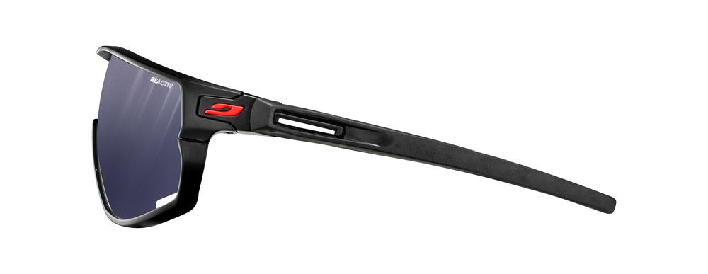 Julbo Rush Sportbrille – Schwarz – REACTIV 0-3 – Seitenansicht