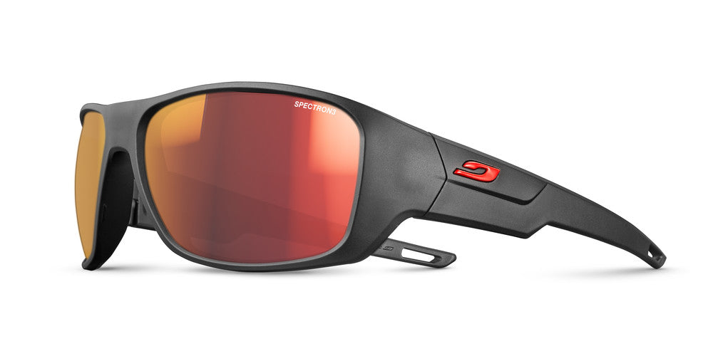 Julbo Rookie 2 Kinder-Sportbrille – Schwarz / Rot – Spectron 3 – Frontansicht