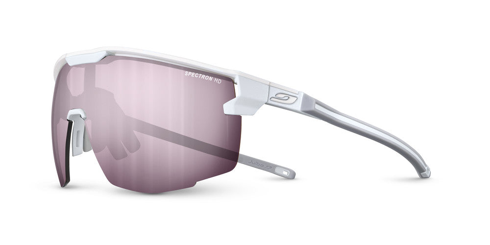 Julbo Ultimate Sportbrille – Weiß / Hellgrau – Spectron HD 3 – Frontansicht