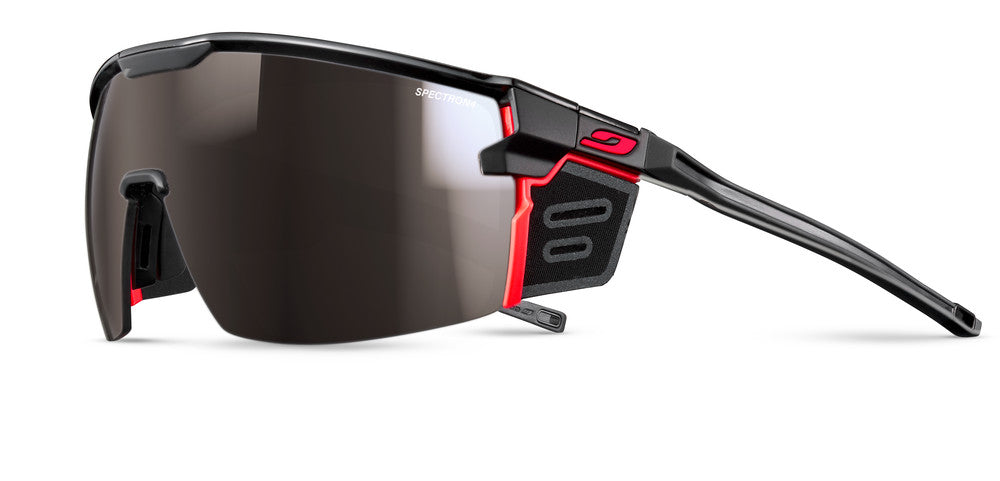 Julbo Ultimate Cover Sportbrille – Schwarz / Neonorange Matt – Spectron 4 – Frontansicht