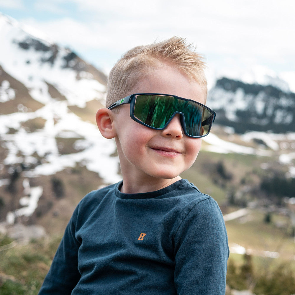Julbo Fury Junior Kinder-Sportbrille – Dunkelblau – Spectron 3 – Seitenansicht