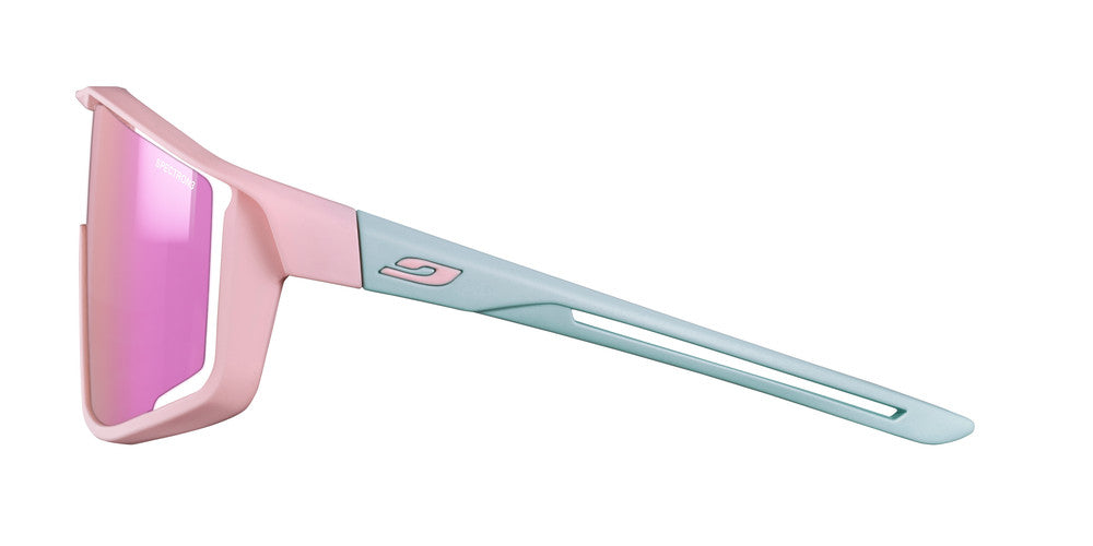 Julbo Fury Junior Kinder-Sportbrille – Pastellrosa / Pastellblau – Spectron 3 – Seitenansicht
