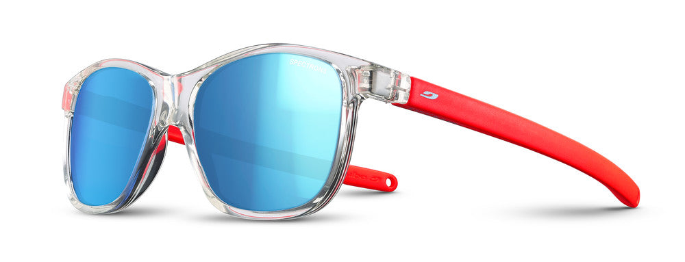 Julbo Turn 2 Kindersonnenbrille – Kristall / Neonorange Matt – Spectron 3 – Frontansicht