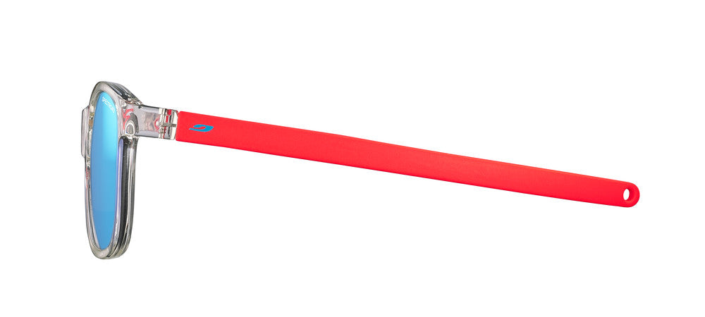 Julbo Turn 2 Kindersonnenbrille – Kristall / Neonorange Matt – Spectron 3 – Seitenansicht