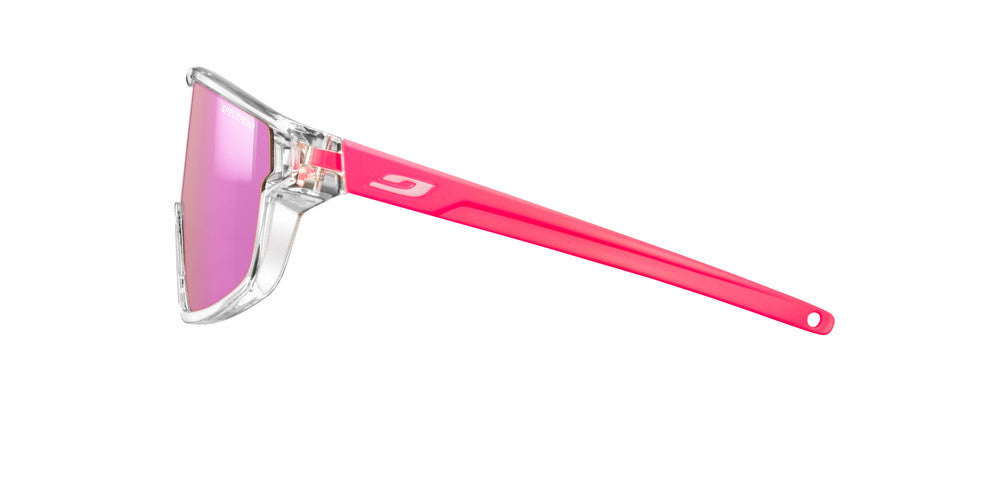 Julbo Fury Mini Kinder-Sportbrille – Kristall / Neonpink – Spectron 3 – Seitenansicht