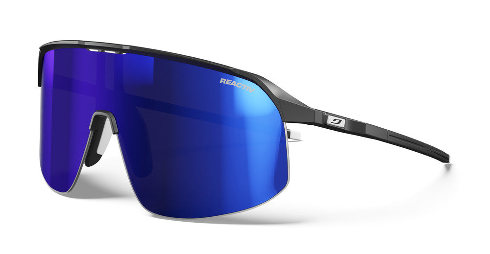 Julbo Density Sportbrille – Schwarz / Schwarz – REACTIV 1-3 High Contrast – Frontansicht