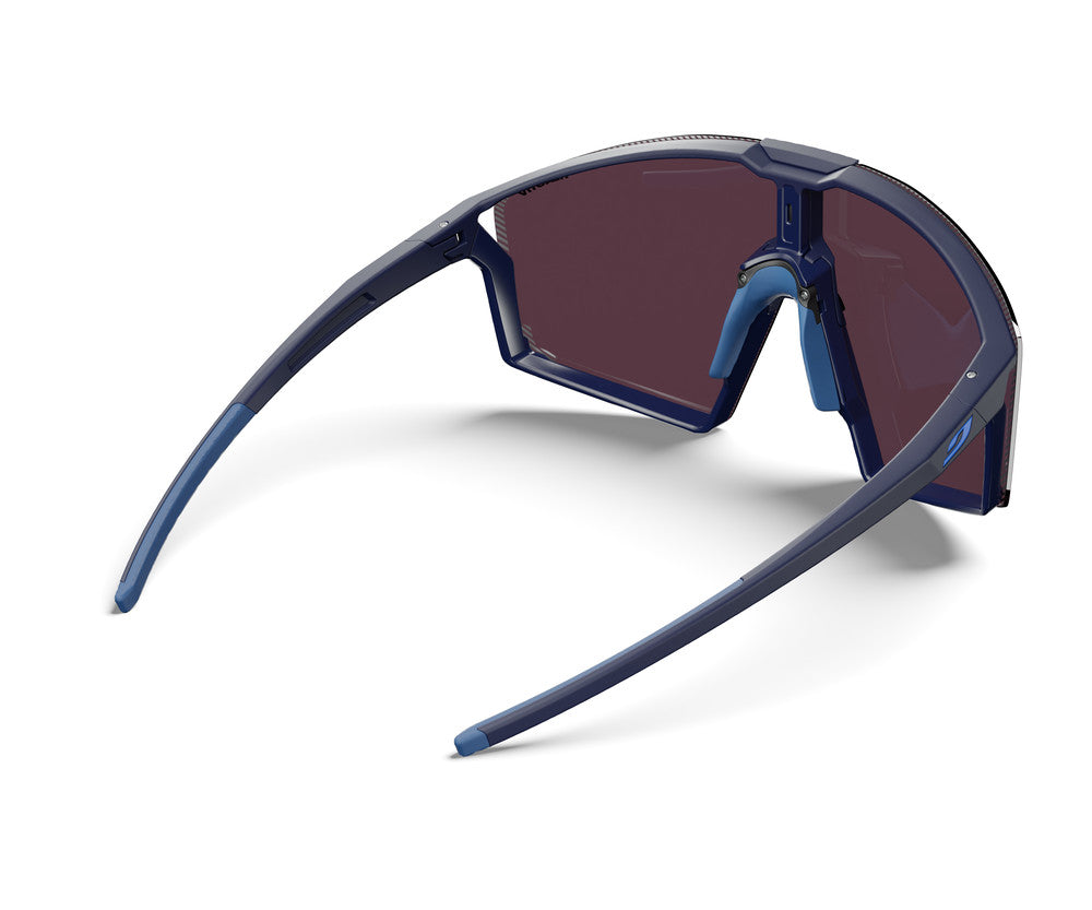 Julbo Edge Sportbrille – Blau Matt / Blau – REACTIV 1-3 High Contrast – Seitenansicht