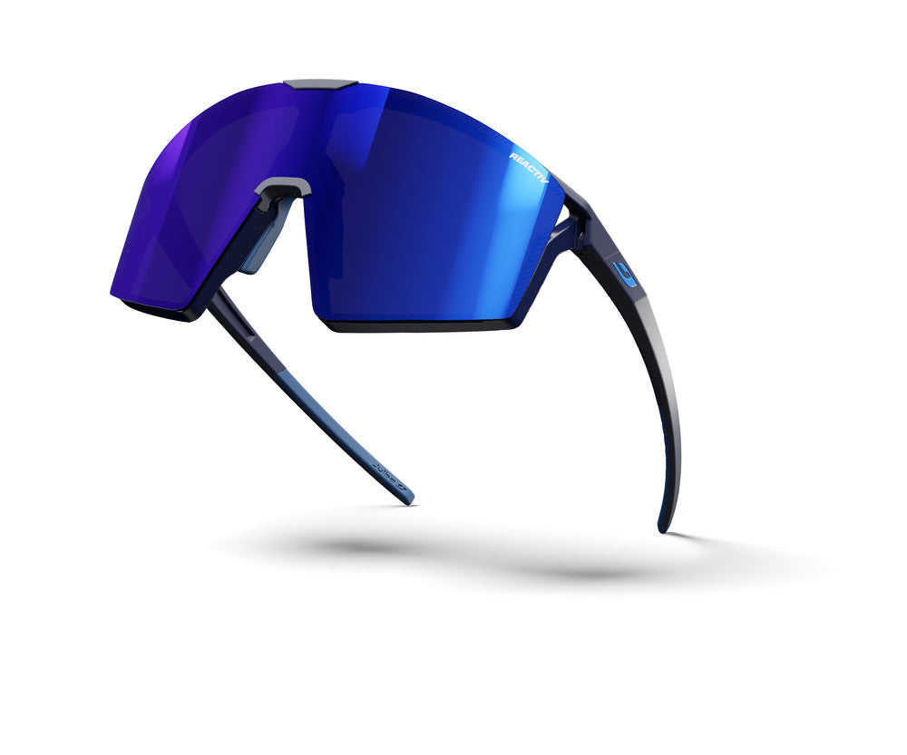 Julbo Edge Sportbrille – Blau Matt / Blau – REACTIV 1-3 High Contrast – Detailansicht