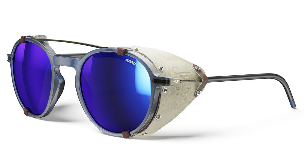 Julbo Legacy Sonnenbrille – Blau / Beige / Schwarz – REACTIV 2-4 – Frontansicht