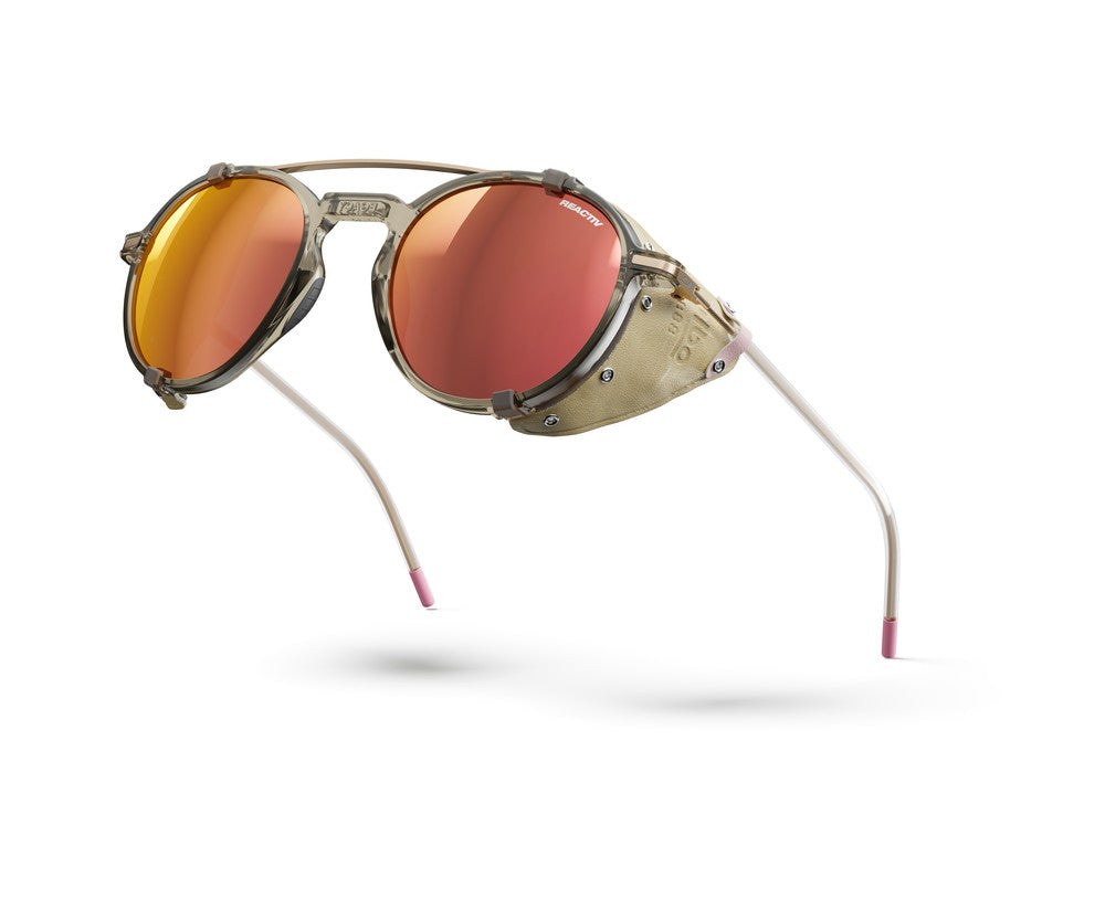 Julbo Legacy Sonnenbrille – Gold Rosa / Beige – REACTIV 1-3 Glare Control – Detailansicht