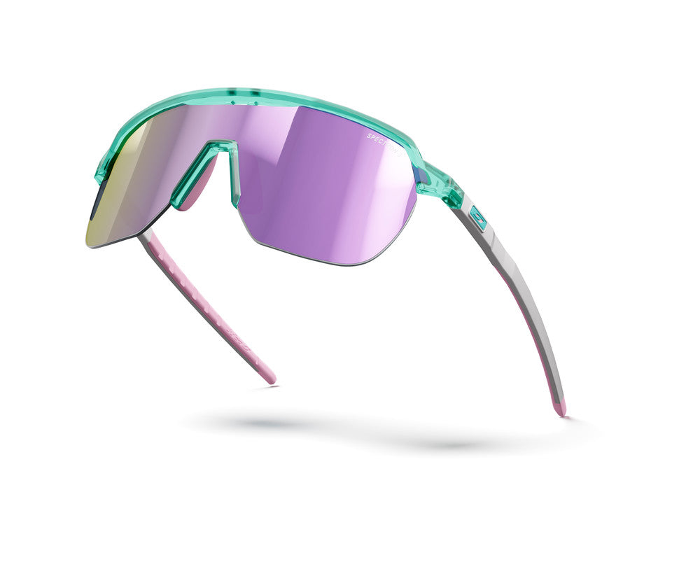 Julbo Frequency Sportbrille – Hellgrün / Rosa – Spectron 3 – Detailansicht