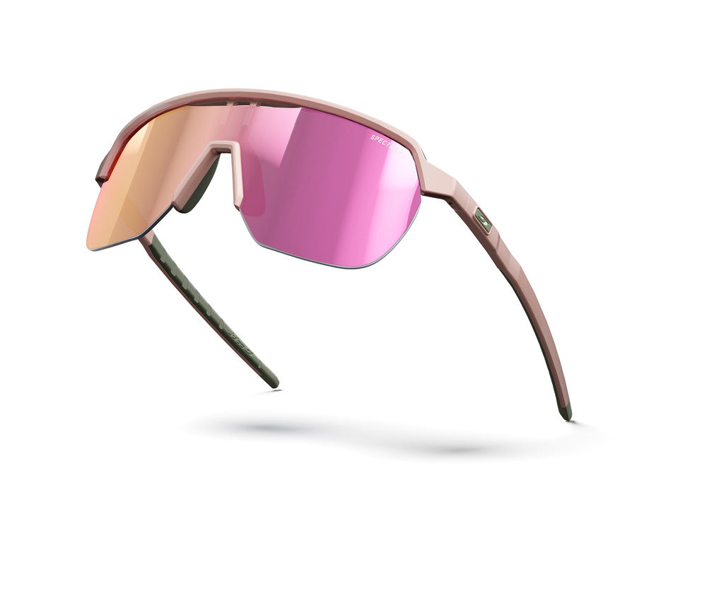 Julbo Frequency Sportbrille – Pastellrosa / Grün – Spectron 3 – Detailansicht