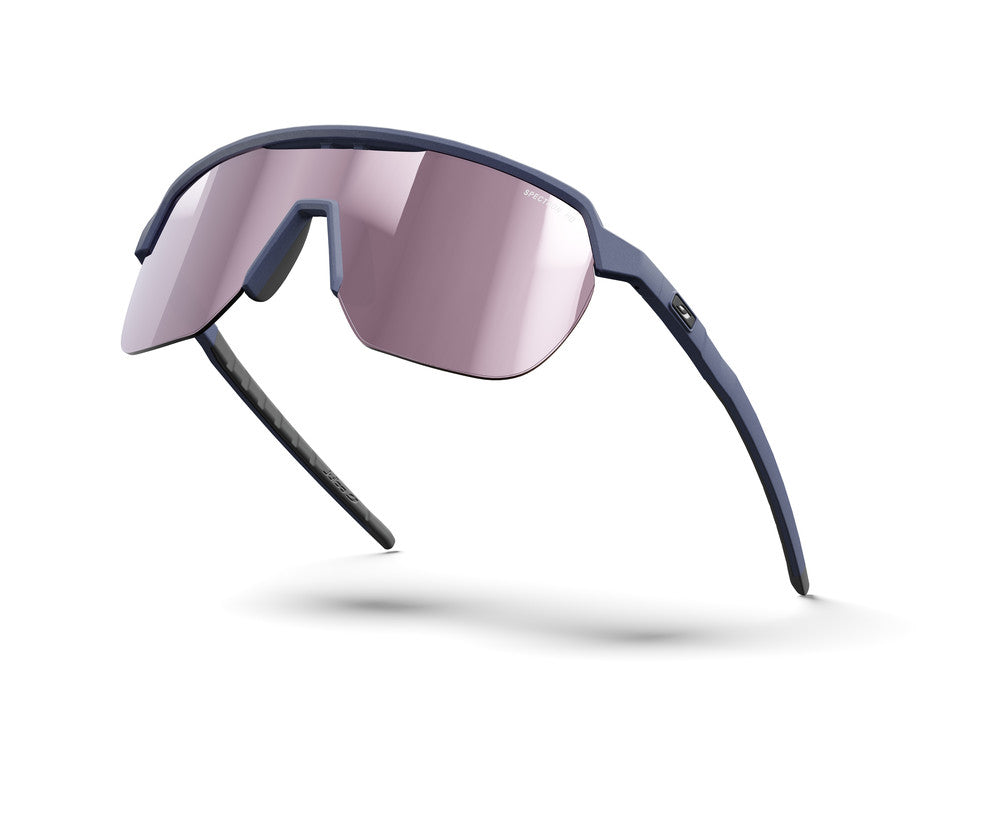 Julbo Frequency Sportbrille – Dunkelviolett / Dunkelgrau – Spectron HD 3 – Seitenansicht