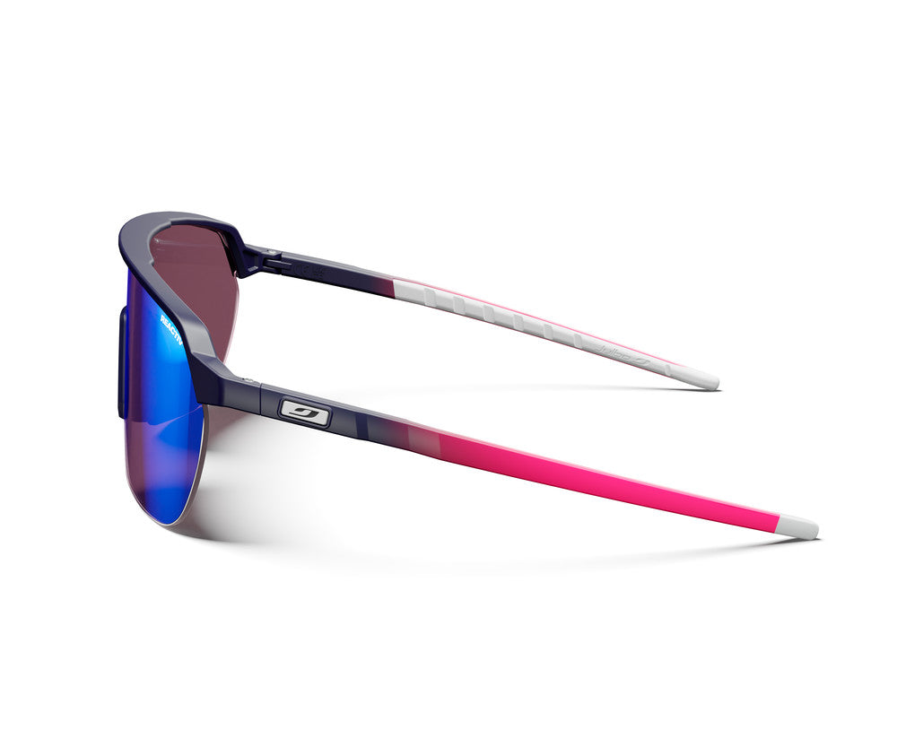 Julbo Frequency Sportbrille – Violett / Rosa – REACTIV 1-3 High Contrast – Seitenansicht