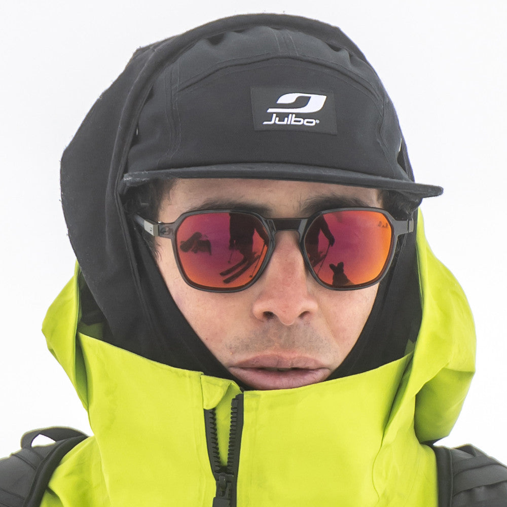 Julbo Drive Sportbrille – Schwarz / Dunkelgrün – Spectron 3 – Seitenansicht