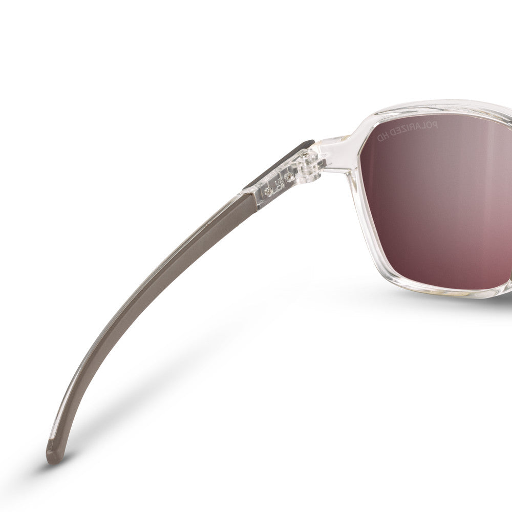 Julbo Drive Sportbrille – Kristall / Schimmernd / Dunkelbraun – Spectron HD 3 Polarized – Seitenansicht