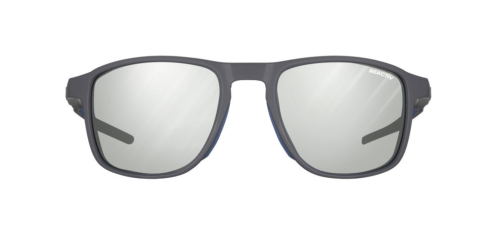 Julbo Compass Sportbrille – Schwarz Matt / Dunkelblau – REACTIV 1-3 Glare Control – Detailansicht