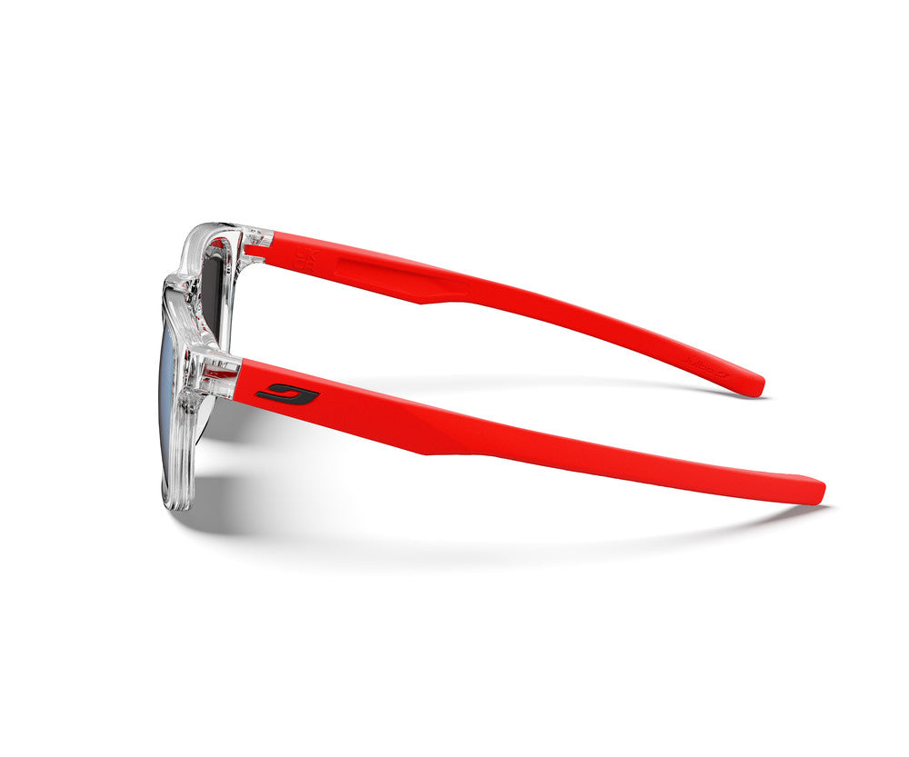 Julbo Elwood Kindersonnenbrille – Kristall / Neonorange Matt – Spectron 3 – Detailansicht
