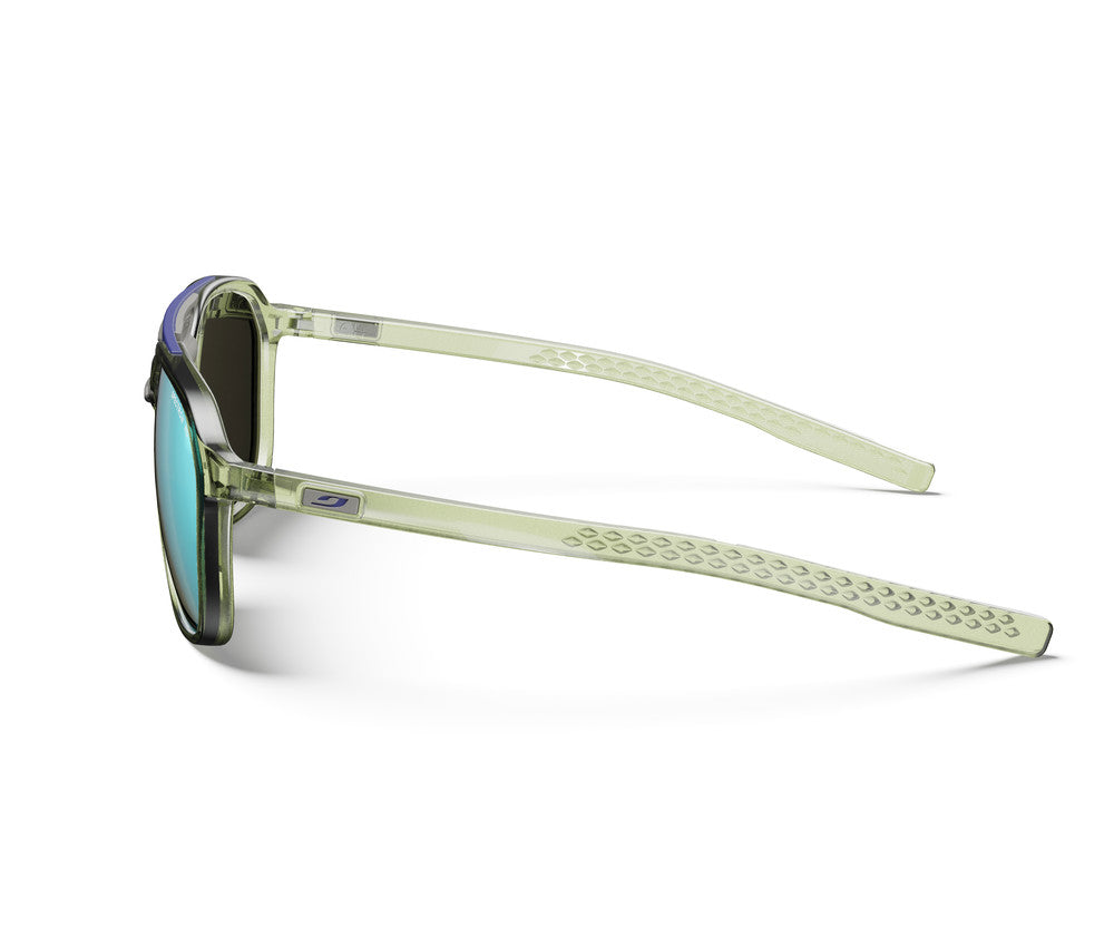 Julbo Slack Cover Sportbrille – Grün Army / Grau – Spectron HD 4 Polarized – Seitenansicht