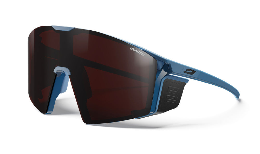 Julbo Edge Cover Sportbrille – Blau / Blau – REACTIV 0-4 High Contrast – Frontansicht