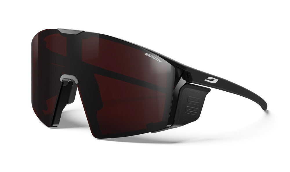 Julbo Edge Cover Sportbrille – Schwarz – REACTIV 0-4 High Contrast – Frontansicht